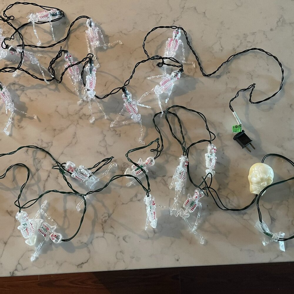 Halloween vintage skeletons- 2 string lights